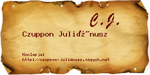 Czuppon Juliánusz névjegykártya
